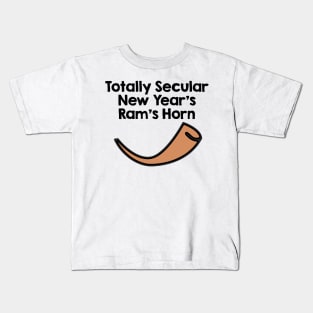 Totally Secular New Year's Ram's Horn Kids T-Shirt